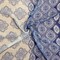 Blue-Beige Poly Paisley Printed Silky Pebble Chiffon Woven Fabric By the Yard